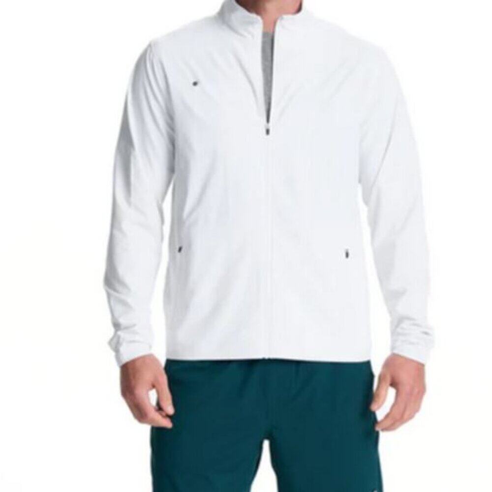 Vuori Venture Track Rain Jacket White Full Zip Lightweight Sz M